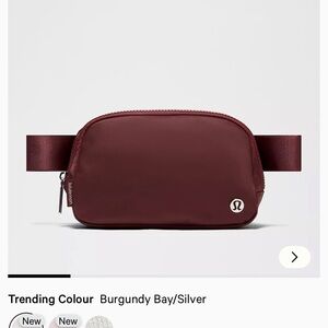 lululemon athletica Burgundy Belt Bag